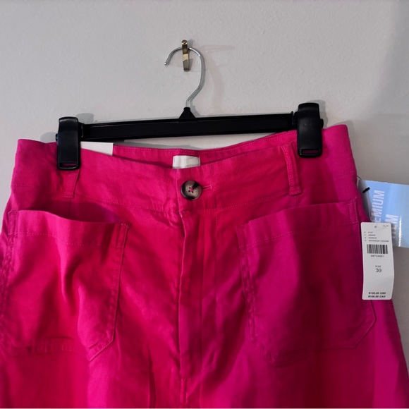 New Maeve  Anthropologie Vibrant pink Crop pants - Picture 4 of 6